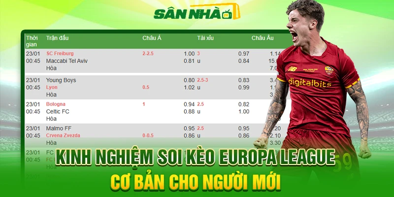Kinh nghiệm soi kèo Europa League cơ bản cho người mới