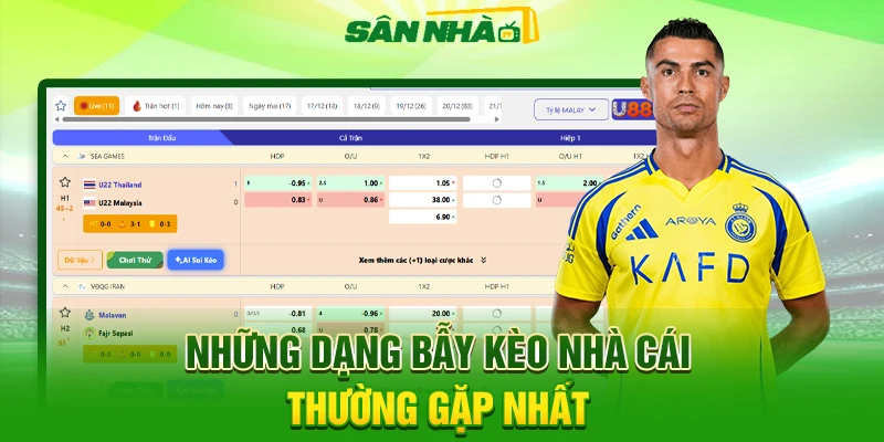 Những dạng bẫy kèo nhà cái thường gặp nhất