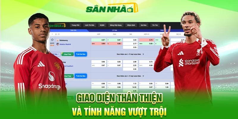 Tỷ Lệ Kèo Nhà Cái - Cập Nhật Trước Trận Đấu Tại Sannha TV 2 giao diện xem tỷ lệ kèo nhà cái