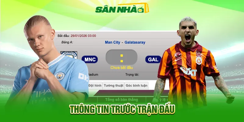 Nhận định Man City vs Galatasaray 03h00 29/01: Sức mạnh áp đảo 2 Thông tin trận đấu & bối cảnh tổng quan