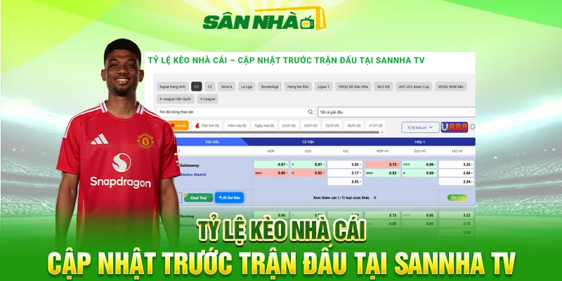Tỷ Lệ Kèo Nhà Cái - Cập Nhật Trước Trận Đấu Tại Sannha TV 1 tỷ lệ kèo nhà cái