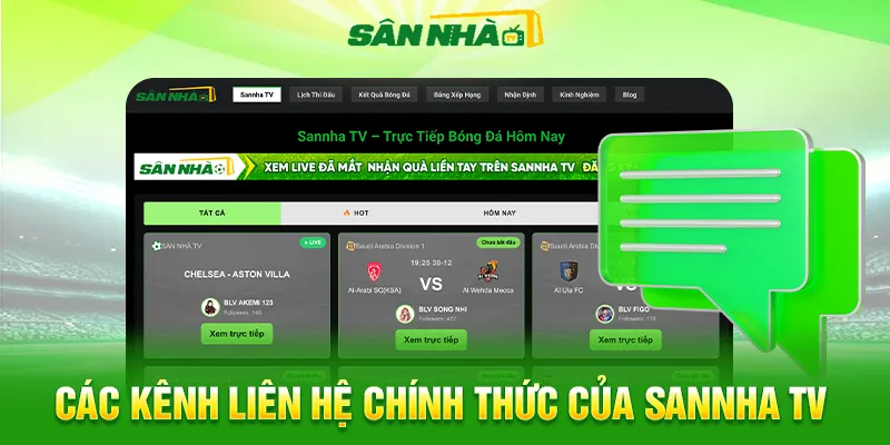Các Kênh Liên Hệ Chính Thức Của Sannha TV